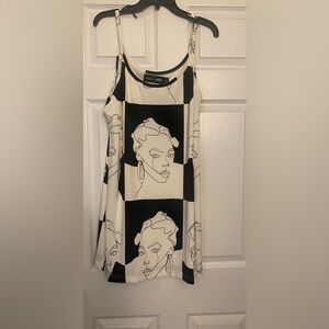 Strapless Black and white dress